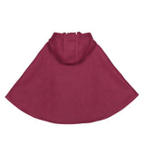 Girls Carseat Capes Poncho Jackets Hoodie Burgundy Color Spring Autumn Winter Christmas Outwears