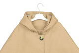 Girls Hoodie Carseat Capes Poncho Camel Color Spring Autumn Winter Christmas Jacket Outwear