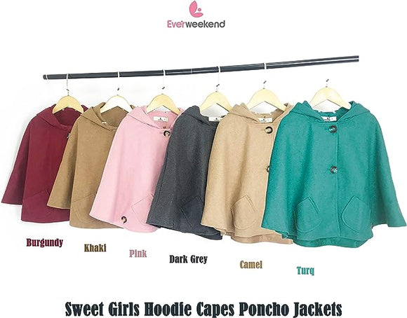 What's the girls woolblend capes poncho using for?