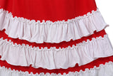 Girls Red Color Ruffles Backless Maxi Dress - everprincess