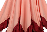 Girls Ruffles Dress Candy Color Fly Sleeve Twirly Skater Party Dress Light Coral Color