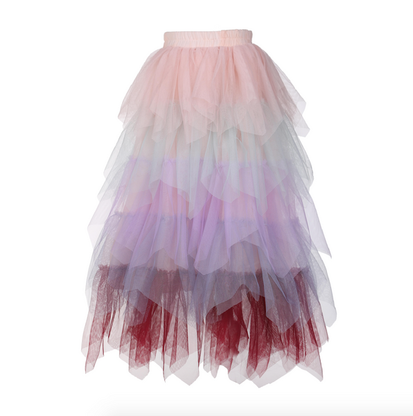 RARE NWT JCrew Rainbow Tulle Maxi Skirt