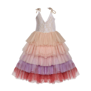 flower girls candy color tutu tulle lace party dress